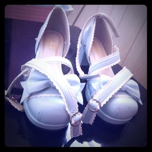 Blue bodyline lolita shoes